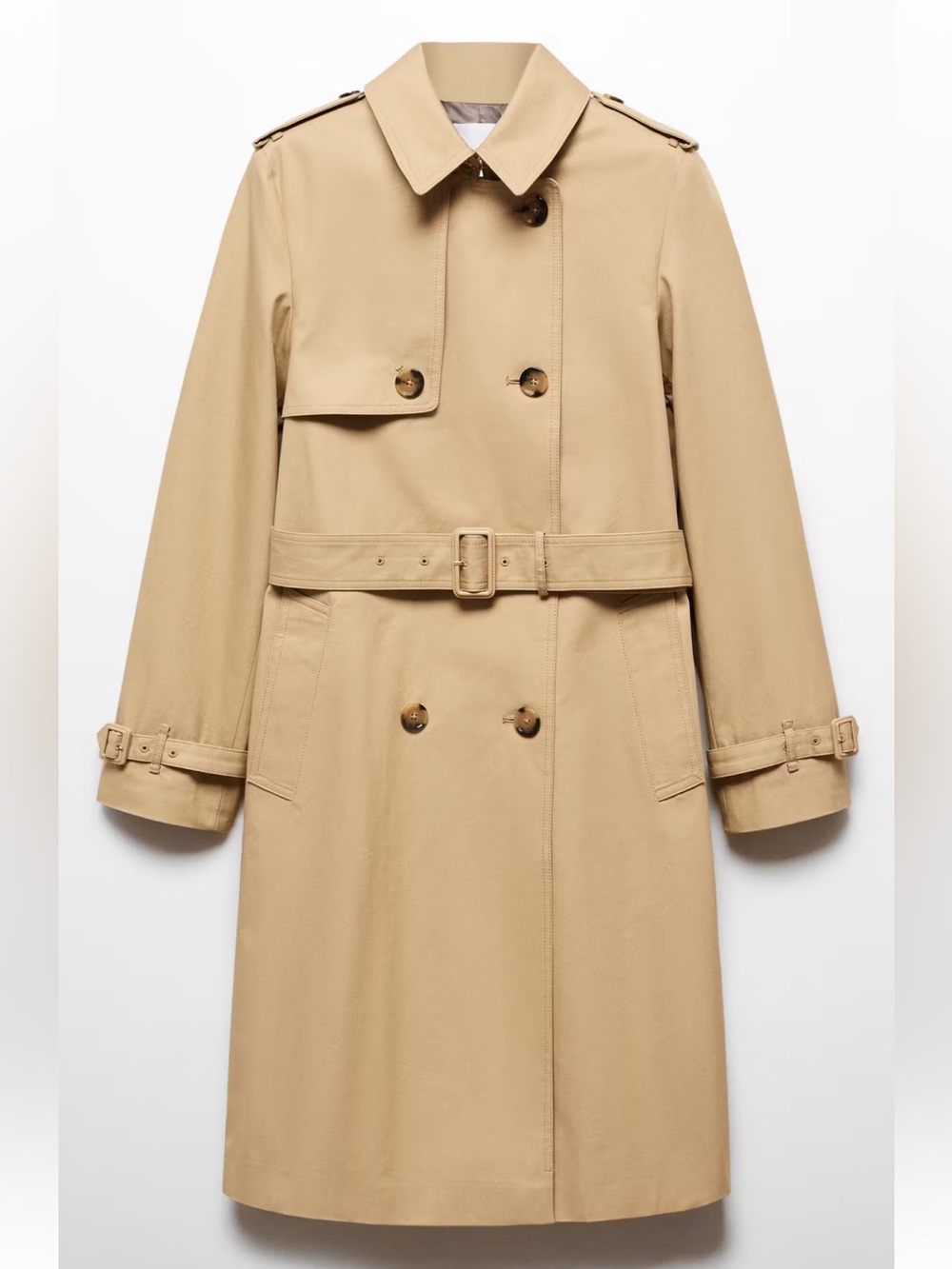 Classic Beige Trench Coat with Belt